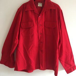 Red wool flannel